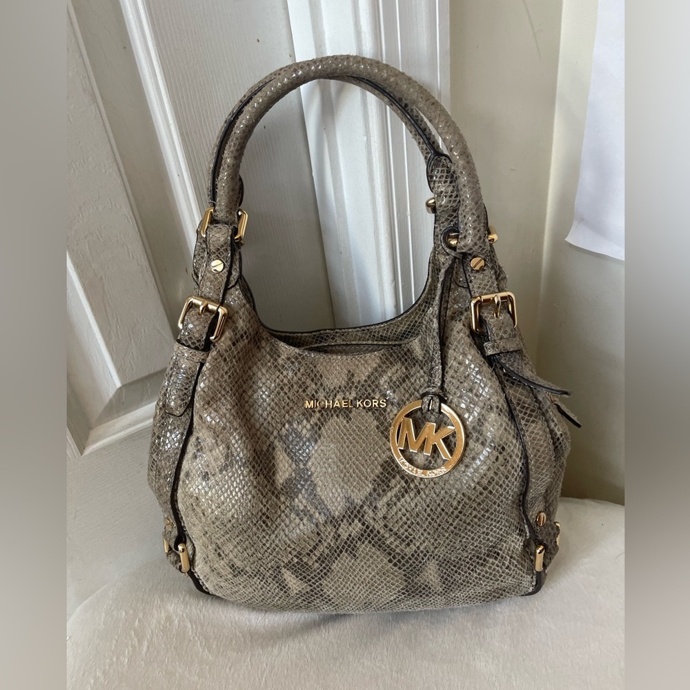 Michael Kors Python Pattern Shoulder Bag - EUC - Picture 12 of 13